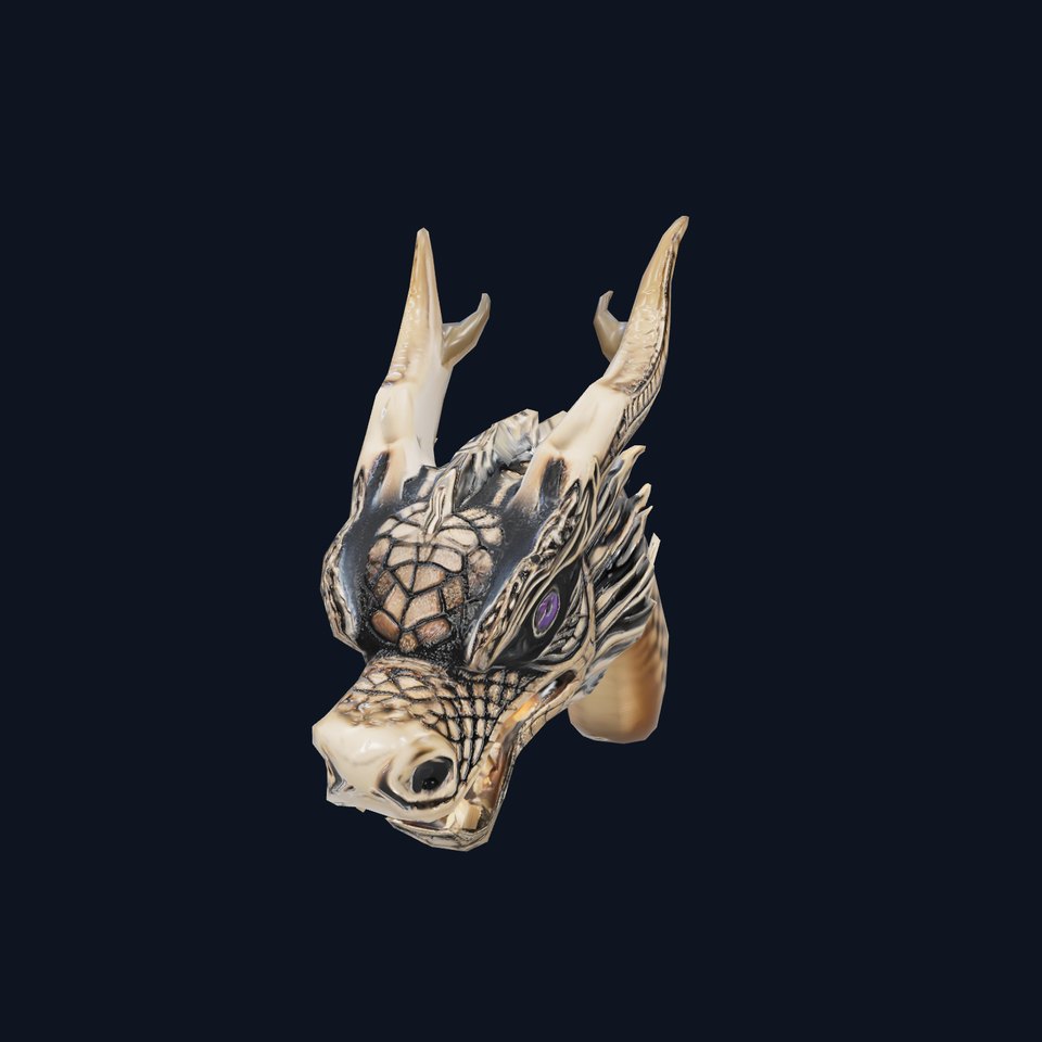 Golden Dragon Head model pack